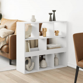 Room Divider White Engineered wood Standard Bookshelf