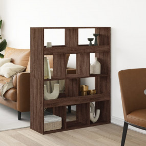 Room Divider Brown Oak Engineered Wood Large Room Divid...