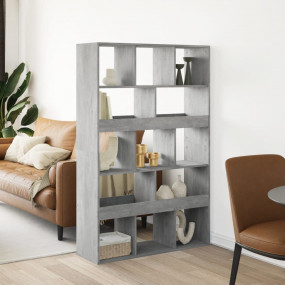 Room Divider Concrete Grey Engineered Wood 39.4 x 13.0 ...