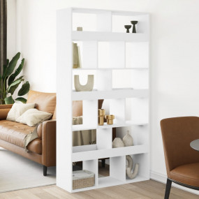 Room Divider White Engineered Wood 39.4 in x 13.0 in x ...