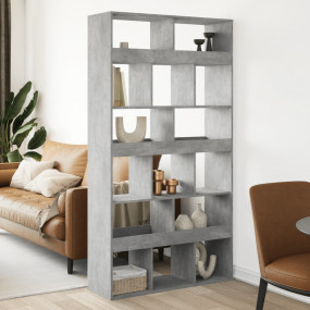 Room Divider Concrete Grey Engineered Wood Large Room D...