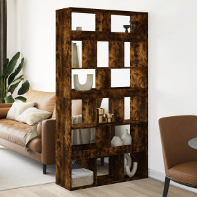 Room Divider Smoked Oak Engineered Wood Large Room Divi...