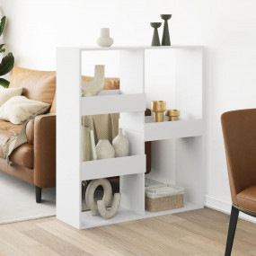 Room Divider White Engineered Wood Medium Room Divider