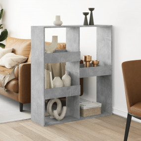 Room Divider Concrete Grey Engineered Wood Medium Moder...