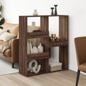 Room Divider Brown Oak Engineered Wood Medium Room Divi...