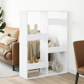 Room Divider White Engineered Wood 39.4 x 13.0 x 53.1 i...