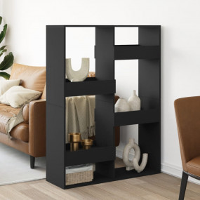 Room Divider Black Engineered wood 39.4 in x 13.0 in x ...