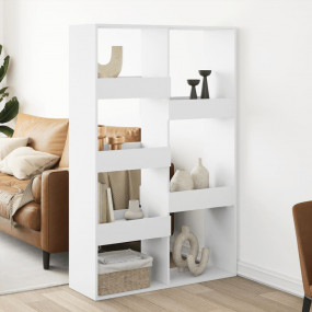 Room Divider White Engineered Wood Medium Room Divider