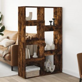 Room Divider Smoked Oak Engineered Wood Medium Room Div...