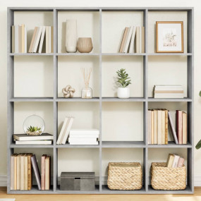 Book Cabinet Concrete gray Engineered wood Tall and wid...
