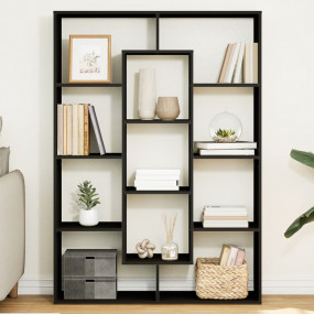 Book Cabinet Black Engineered wood Tall Book Cabinet