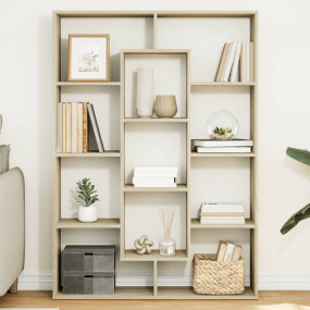 Book Cabinet Sonoma Oak Engineered Wood Tall Book Cabin...