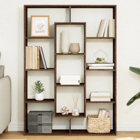 Book Cabinet Brown oak Engineered wood Tall Book Cabine...