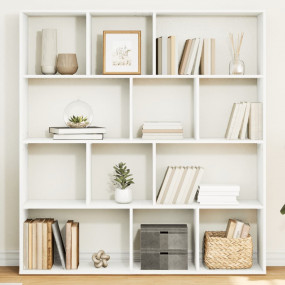 Book Cabinet White Engineered wood 52 in Book Cabinet