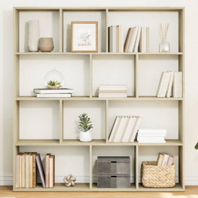Book Cabinet Sonoma Oak Engineered Wood Large Book Cabi...