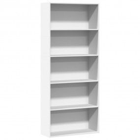 Book Cabinet White Engineered wood 31.5 x 11.8 x 74.4 i...