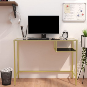Glass Office Desk Transparent Tempered Glass Standard