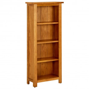 Bookcase Natural Oak Solid oak wood with oak veneered M...