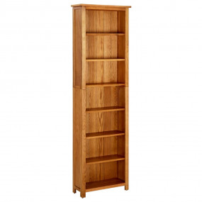 Bookcase Natural Oak Solid oak wood with oak veneered M...