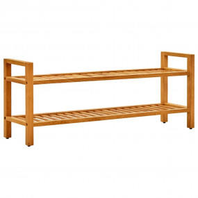 Shoe Rack Solid Oak Wood Compact Shoe Rack Rectangular ...