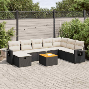 Garden Sofa Set Black, Cream White