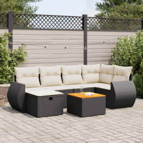 Garden Sofa Set Black, Brown, Cream White