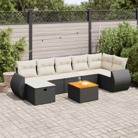 Garden Sofa Set Black, Cream White