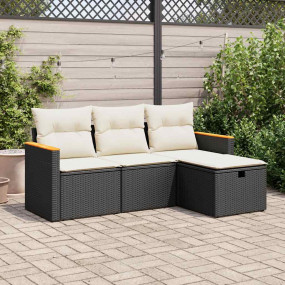 Garden Sofa Set Black