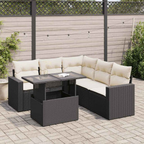 Garden Sofa Set Black