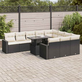 Garden Sofa Set Black