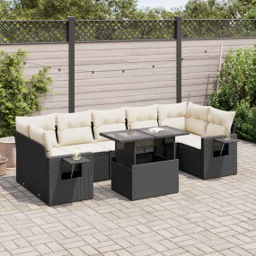Garden Sofa Set Black