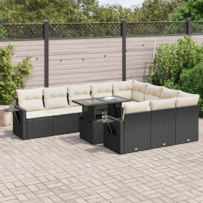 Garden Sofa Set Black