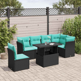 Garden Sofa Set Black, Cream White