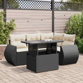 Garden Sofa Set Black