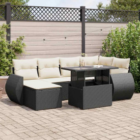 Garden Sofa Set Black