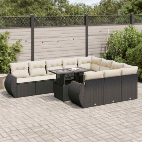Garden Sofa Set Black