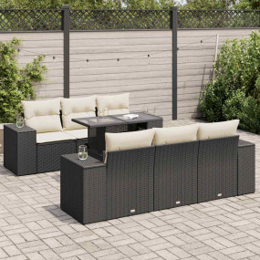 Garden Sofa Set Black