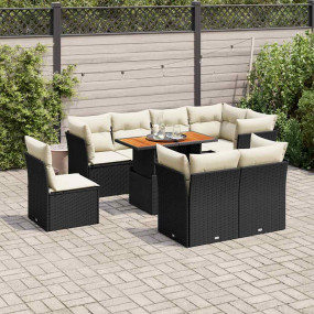 Garden Sofa Set Black