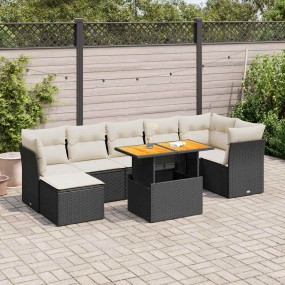 Garden Sofa Set Adjustable Armrests Outdoor Sofa Set Re...
