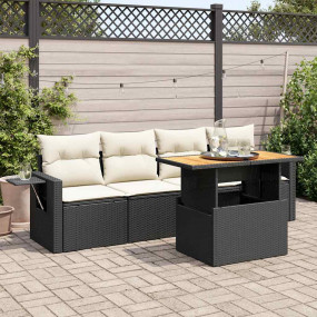 Garden Sofa Set Black