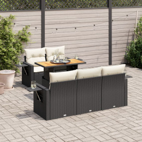 Garden Sofa Set Black