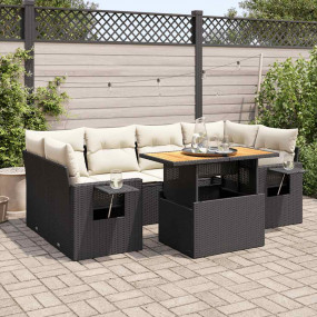 Garden Sofa Set Black
