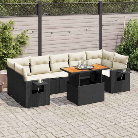 Garden Sofa Set Black