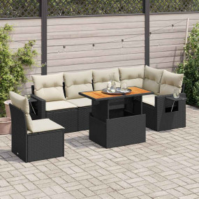 Garden Sofa Set Black