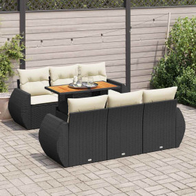 Garden Sofa Set Black