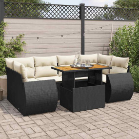 Garden Sofa Set Black
