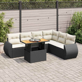 Garden Sofa Set Black