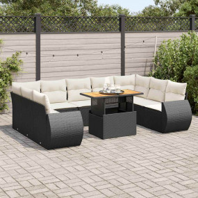 Garden Sofa Set Black