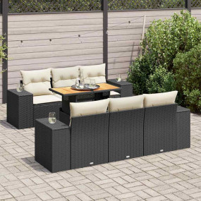 Garden Sofa Set Black PE rattan Large Modular Garden So...