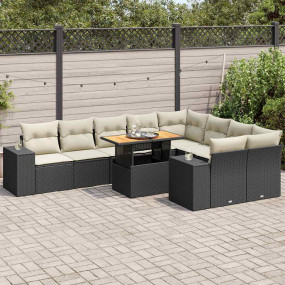 Garden Sofa Set Black